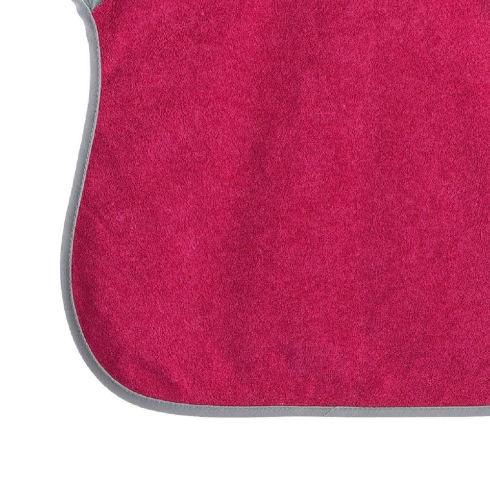 Bavoir tablier déperlant rose et gris 18 mois -