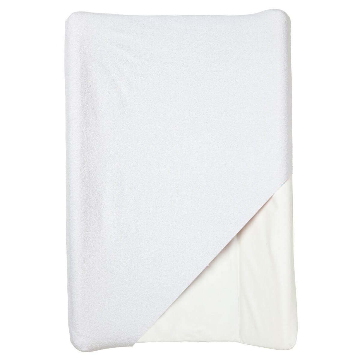 Housse de matelas à langer en éponge 50x70 cm Blanc -