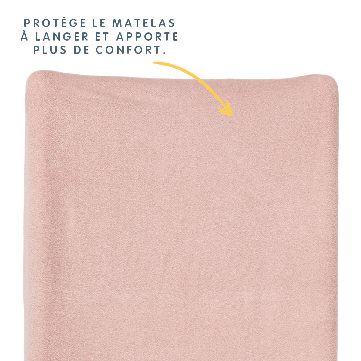 Housse de matelas à langer en éponge 50x70 cm Rose -