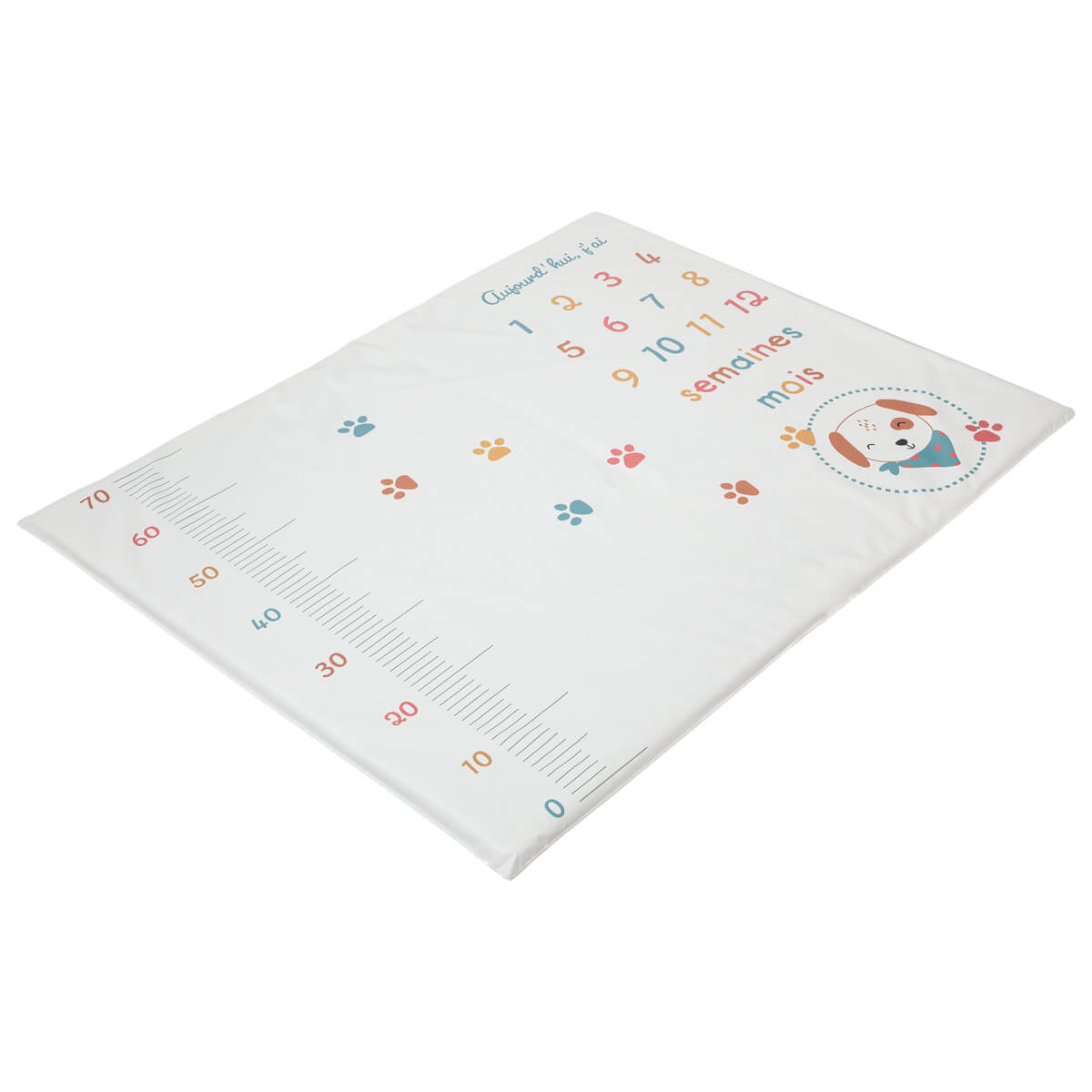 Tapis de jeu en PVC 72x92 cm avec étapes bébé - Toutou -