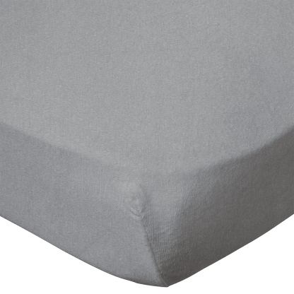 Lot de 2 draps housse en coton 60x120 cm - Gris + Imprimé étoiles