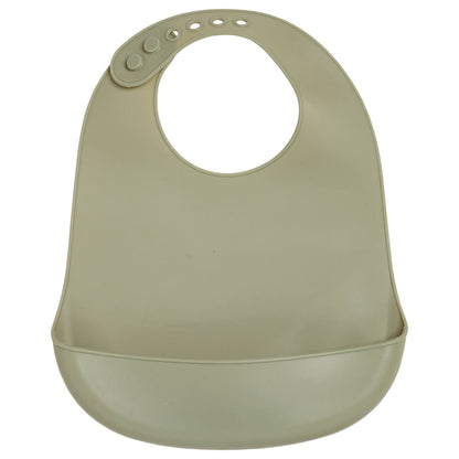 BB Kit repas - 2 bavoirs récupérateurs en silicone 6 mois - Noisette / Kaki