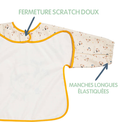 BB Kit repas - Lots de 2 tabliers Dino, Toutou - 12 mois