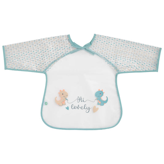 Bavoir bébé 37x42 cm imperméable - Bavoir tablier 12 mois - Dinosaures