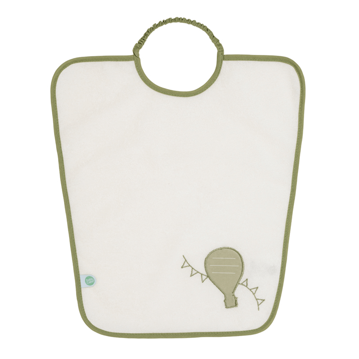 Bavoir maternelle 35x38 cm éponge avec étiquette prénom - Bavoir 24 mois - Montgolfière/Nuage