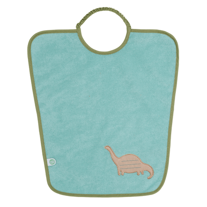 Bavoir maternelle 35x38 cm éponge avec étiquette prénom - Bavoir 24 mois - Dinosaures