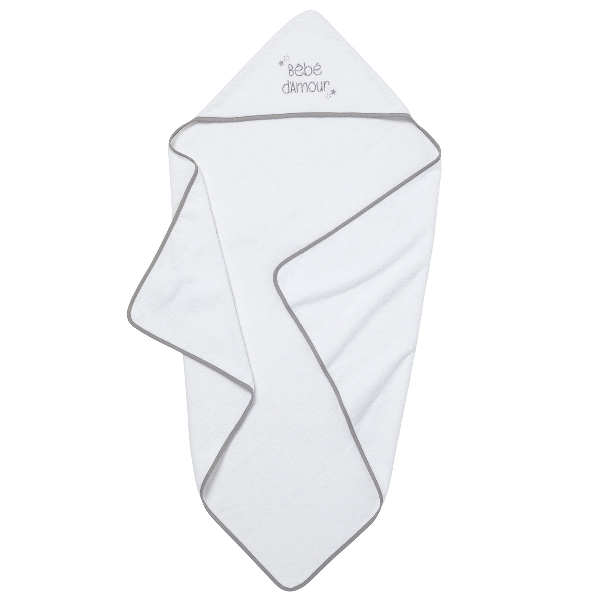 BB Kit - Hygiène Étoiles grises - Matelas à langer + Cape de bain