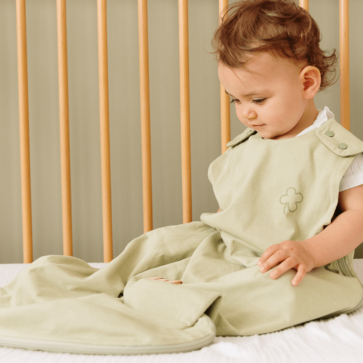 Gigoteuse été 6-24 mois 90 cm - Gigoteuse Tog 0,5 pour bébé - Tilleul Trèfle