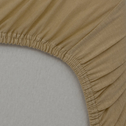 Drap housse 60x120 cm Miel - Drap housse bébé jersey 100% coton