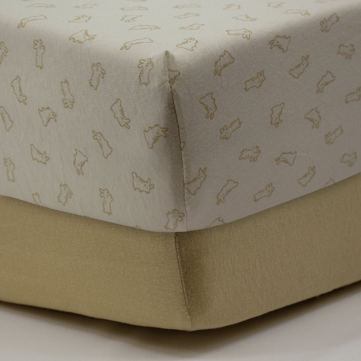 Drap-housse 60x120 cm - Lot de 2 - Coton Greenland / Blé