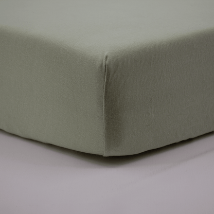 Drap-housse bébé 45x85 cm - Drap housse berceau - Uni Jersey Vert Amande