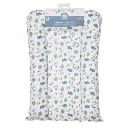 Matelas à langer bébé Flocons Greenland Renards - Matelas à langer pour bébé 50x70 cm