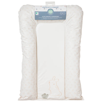 Matelas à langer bébé Flocons Greenland Lapins - Matelas à langer pour bébé 50x70 cm