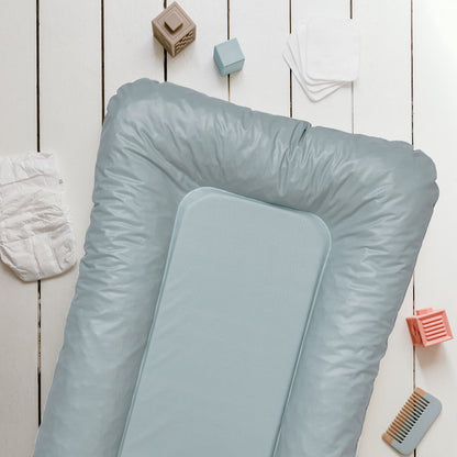 Matelas à langer bébé Flocons Bleu Vert - Matelas à langer pour bébé 50x70 cm