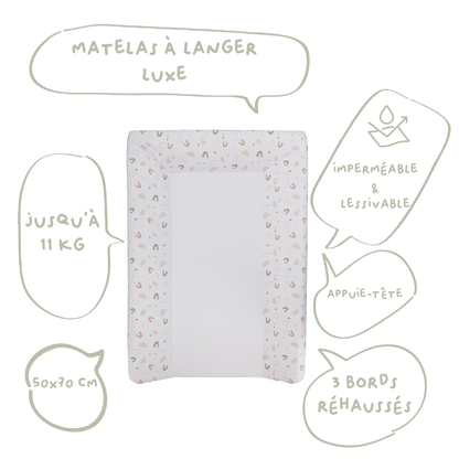 BB Kit Hygiène Matelas à langer Luxe + Nomade - Arc en Ciel