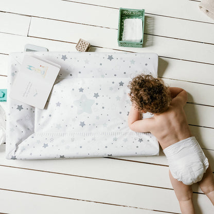 BB Kit - Hygiène Étoiles grises - Matelas à langer + Cape de bain