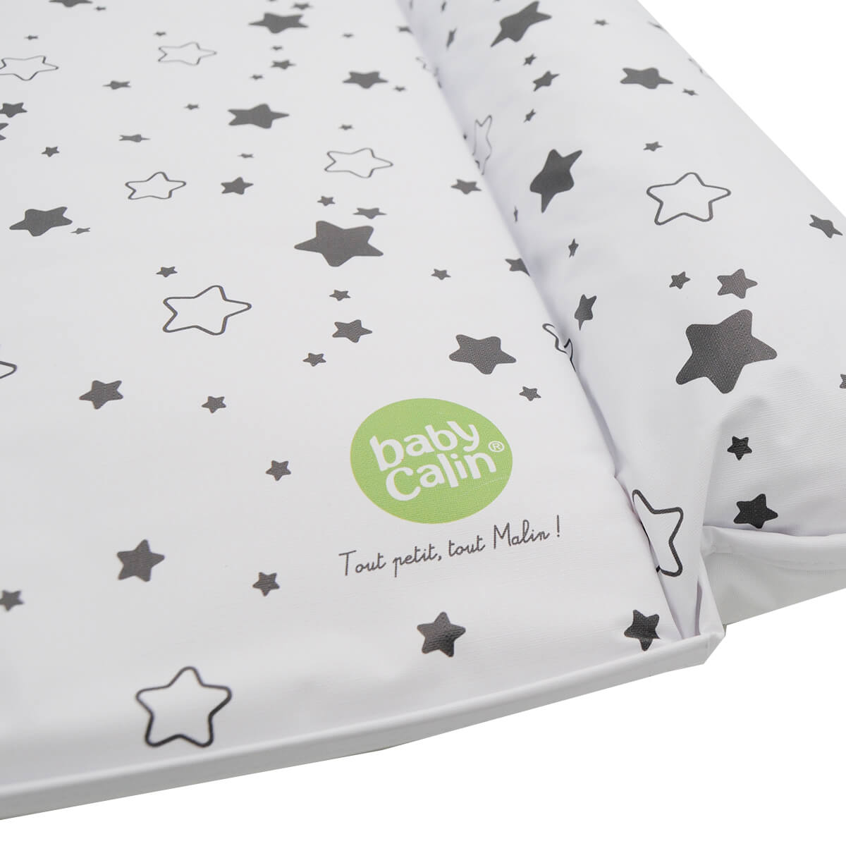 Matelas à langer bébé Flocons Étoiles Gris clair - Matelas à langer pour bébé 50x70 cm