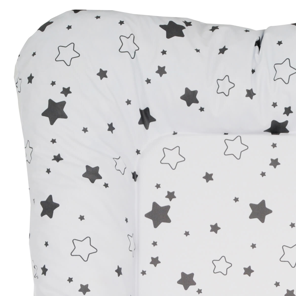 Matelas à langer bébé Flocons Étoiles Gris clair - Matelas à langer pour bébé 50x70 cm