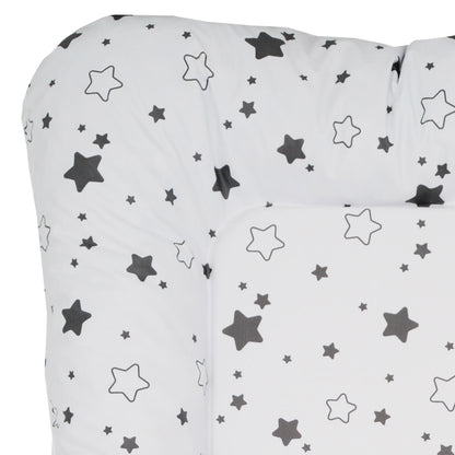 Matelas à langer bébé Flocons Étoiles Gris clair - Matelas à langer pour bébé 50x70 cm