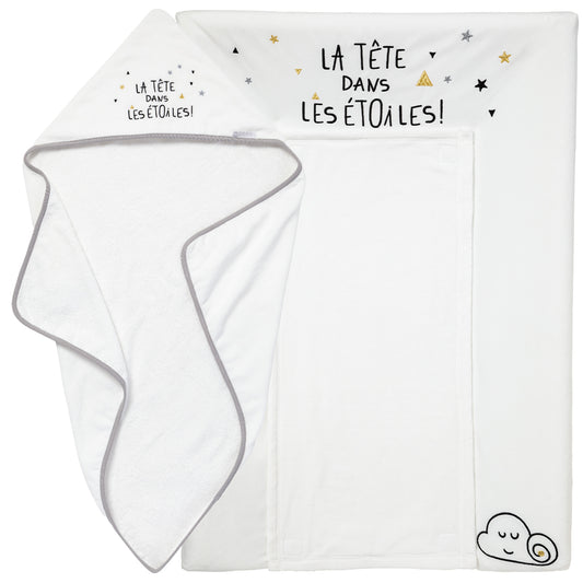 BB Kit - Hygiène Etoile Filante - Matelas à langer + Cape de bain