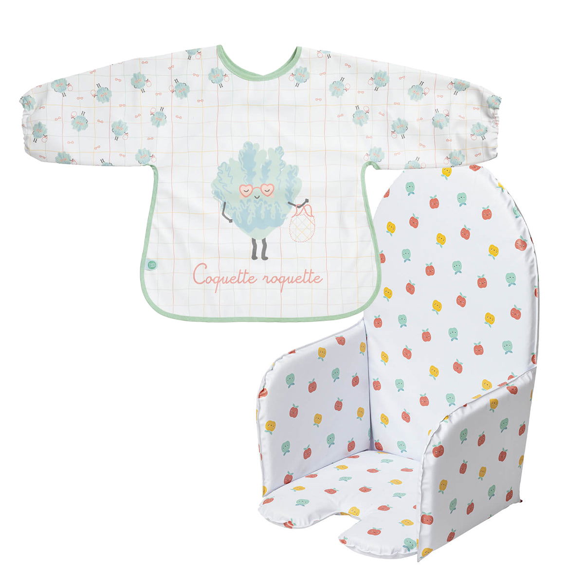 BB Kit repas - Tablier et Coussin de chaise haute Smoothie - 12 mois - BB Malin