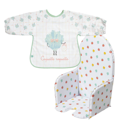 BB Kit repas - Tablier et Coussin de chaise haute Smoothie - 12 mois - BB Malin