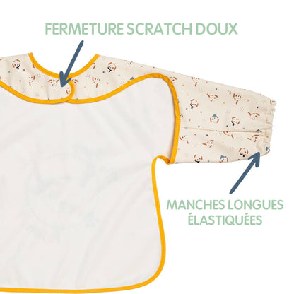 Bavoir tablier enduit 12 mois - Toutou - BB Malin