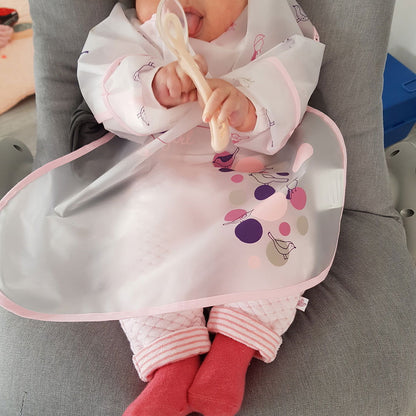 Bavoir tablier imperméable Birdy Girl 12 mois - 