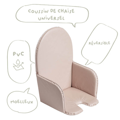 Coussin pour chaise haute 28x38 cm en PVC Noisette - BB Malin