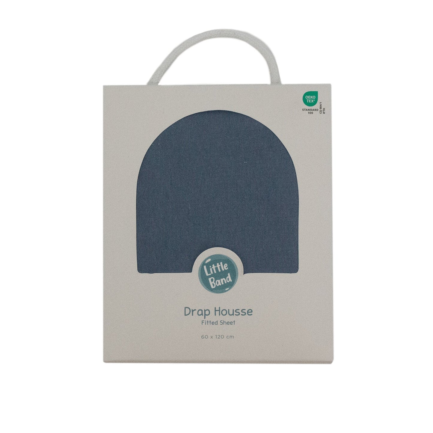 Drap-housse 60x120 cm en Coton Bleu Orage - BB Malin