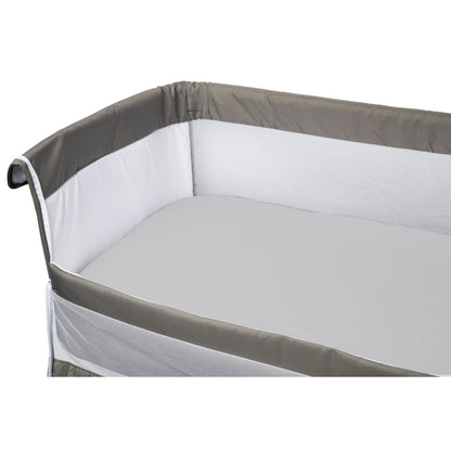 Drap housse berceau 83x50 cm bio - Gris - BB Malin