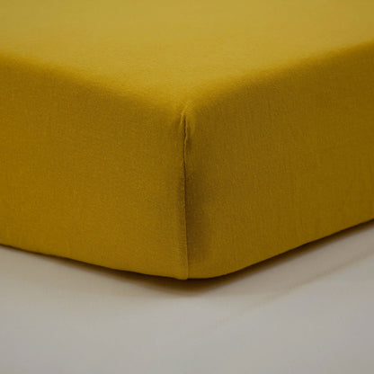 Drap housse uni 60x120 cm - Moutarde - BB Malin