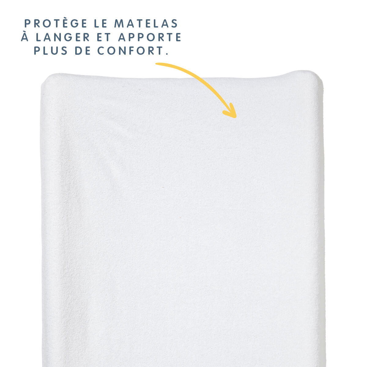 Housse de matelas à langer en éponge 50x70 cm Blanc - 
