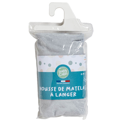 Housse de matelas à langer en éponge 50x70 cm Gris - 