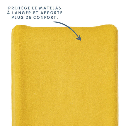 Housse de matelas à langer en éponge 50x70 cm Moutarde - 