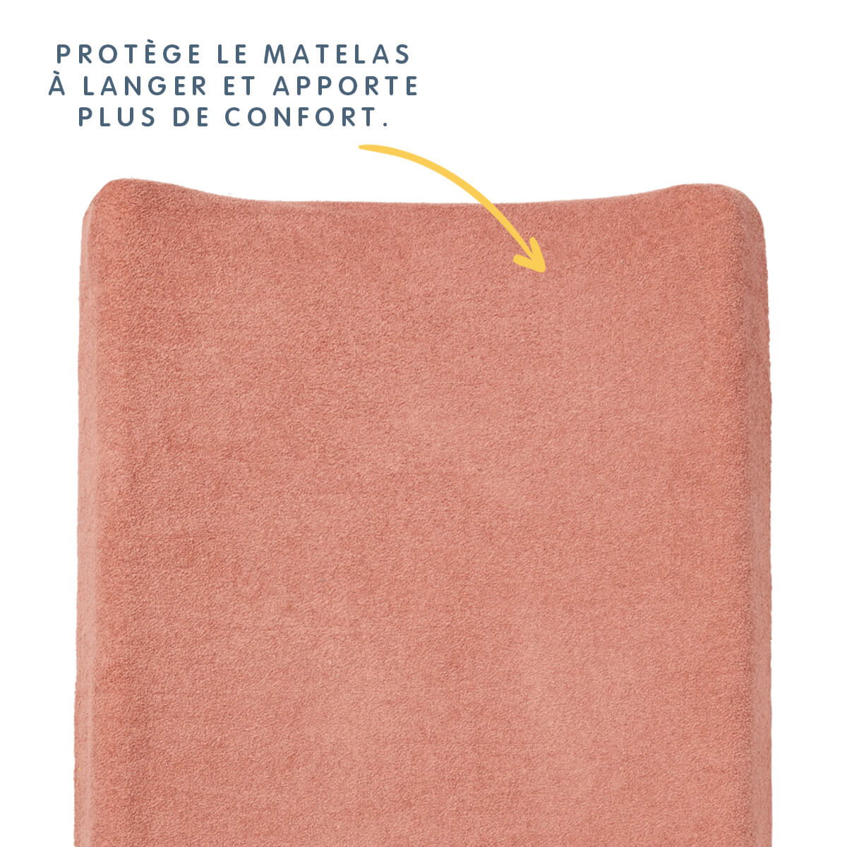 Housse de matelas à langer en éponge 50x70 cm Terracotta - 