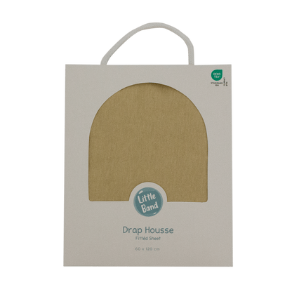 Drap housse 60x120 cm Miel - Drap housse bébé jersey 100% coton