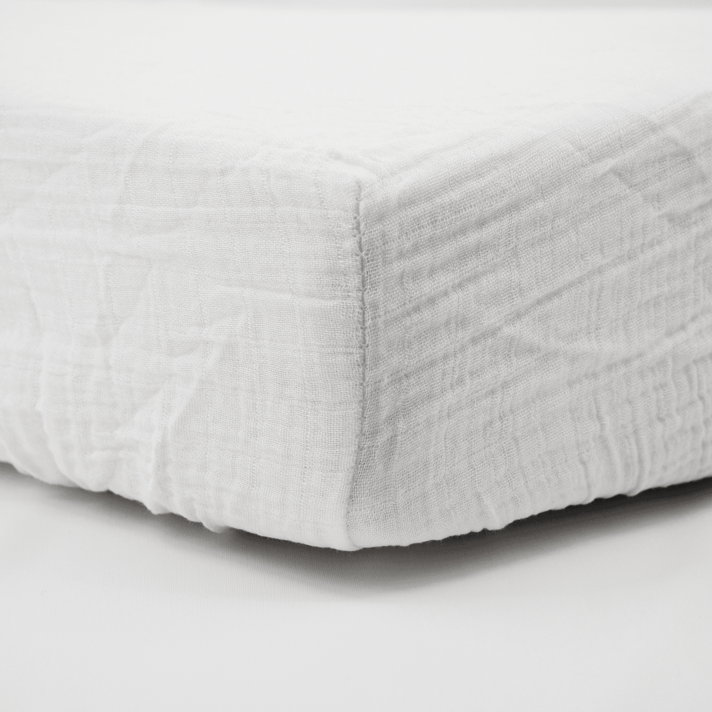 Drap housse 60x120 cm - Lot de 2 - Blanc / Tilleul - draps housse bébé en Gaze de coton