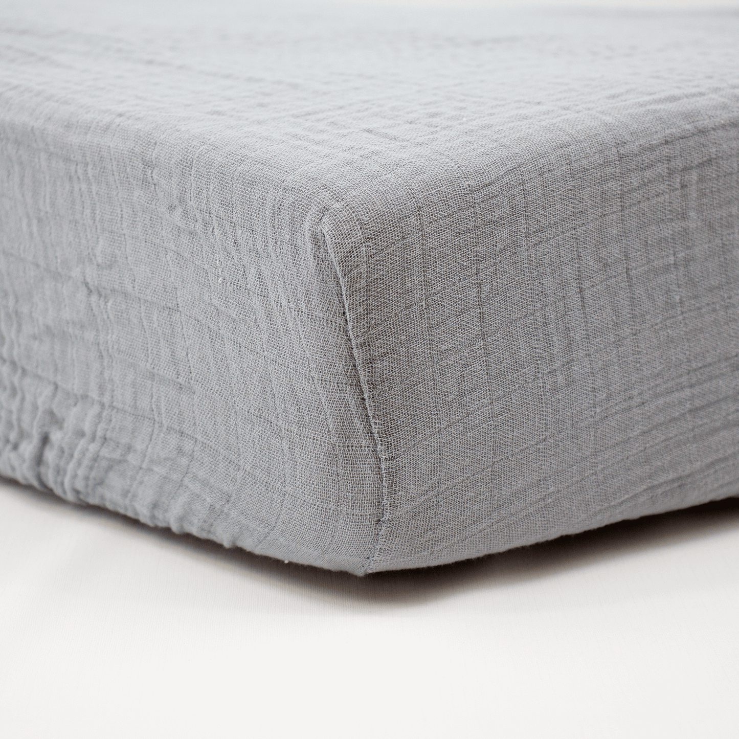 Drap-housse 60x120 cm - Lot de 2 - Blanc / Gris - draps housse bébé en Gaze de coton