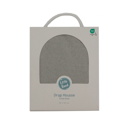 Drap housse 60x120 cm Gris Perle - Drap housse bébé jersey 100% coton
