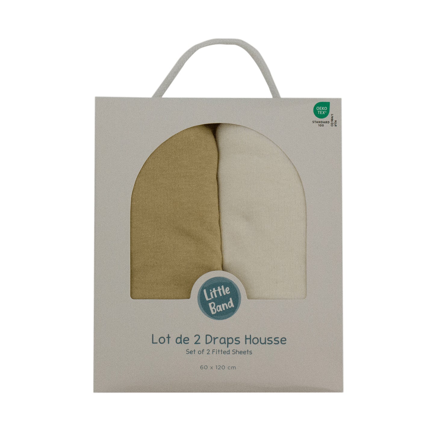 BB Kit sommeil 4 draps-housse bébé 60x120 cm Coton - Tons Beige / Marron