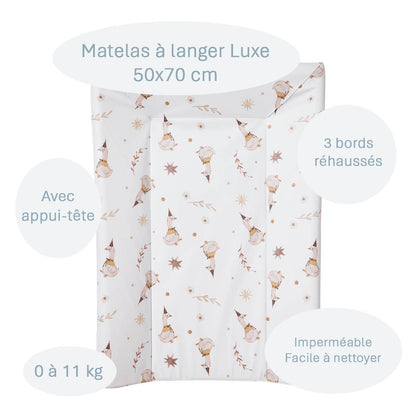 Matelas à langer bébé Luxe Oies - Matelas à langer pour bébé 50x70 cm
