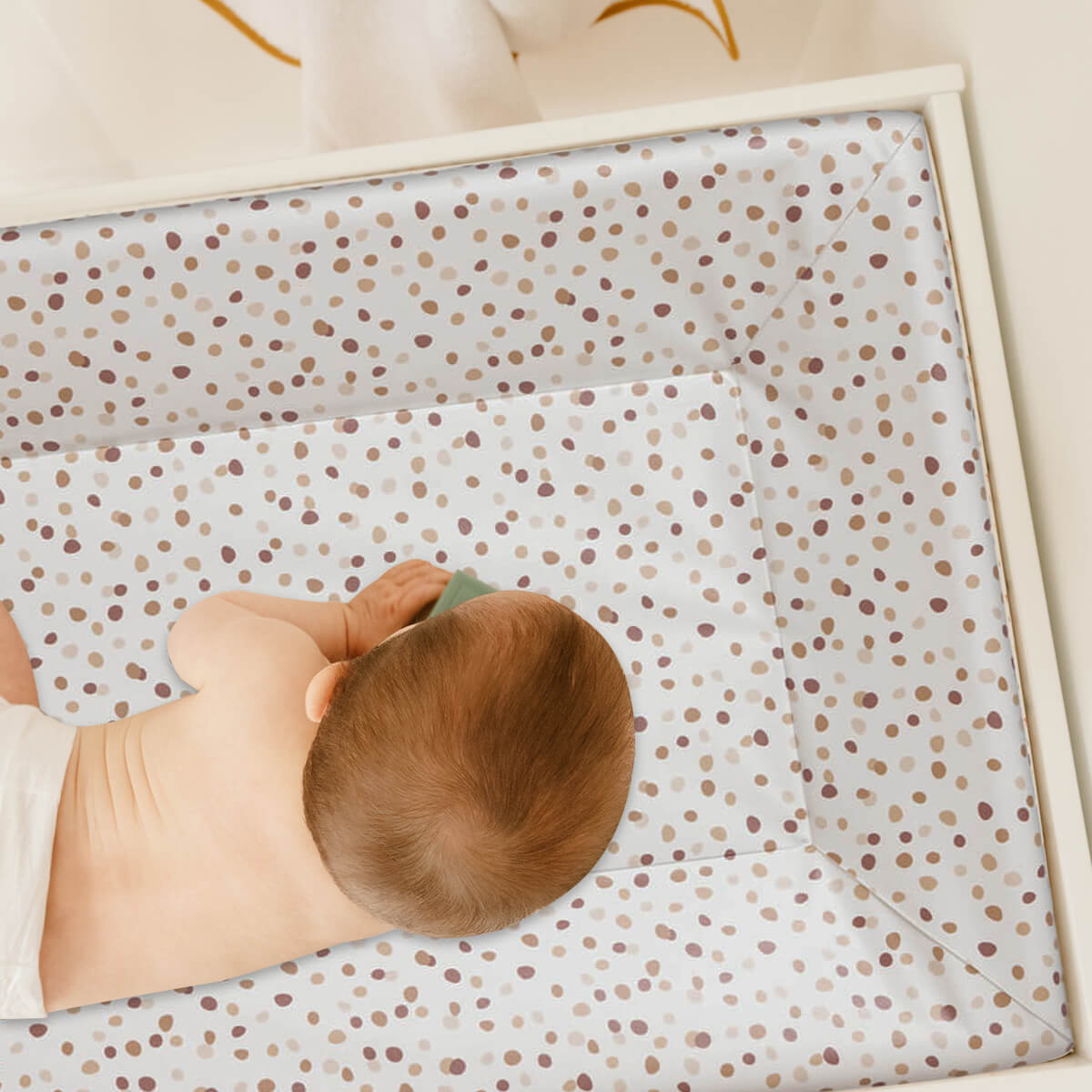 Matelas à langer bébé Luxe Polka Dots - Matelas à langer pour bébé 50x70 cm