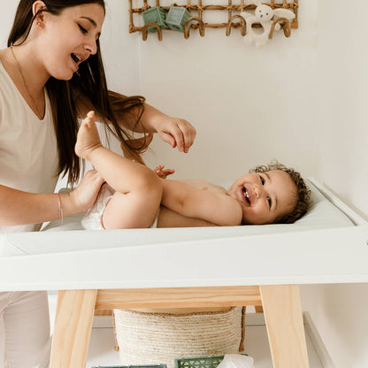 Matelas à langer bébé Luxe Vert D'eau - Matelas à langer pour bébé 50x70 cm