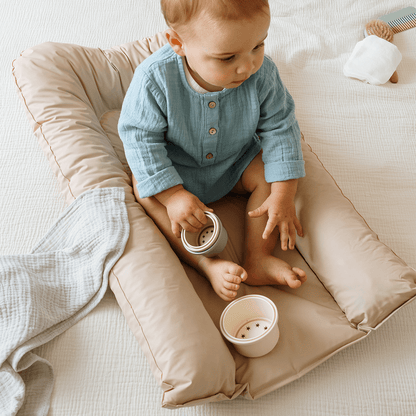 Matelas à langer Flocons 50x70 cm - Matelas à langer pour bébé en PVC - Noisette