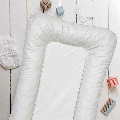 Matelas à langer bébé Flocons Vert D'eau - Matelas à langer pour bébé 50x70 cm