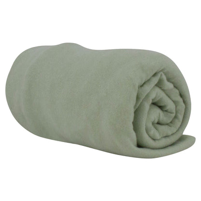 Lot de 2 draps-housse en coton 60x120 cm - Blanc/Vert Amande - BB Malin