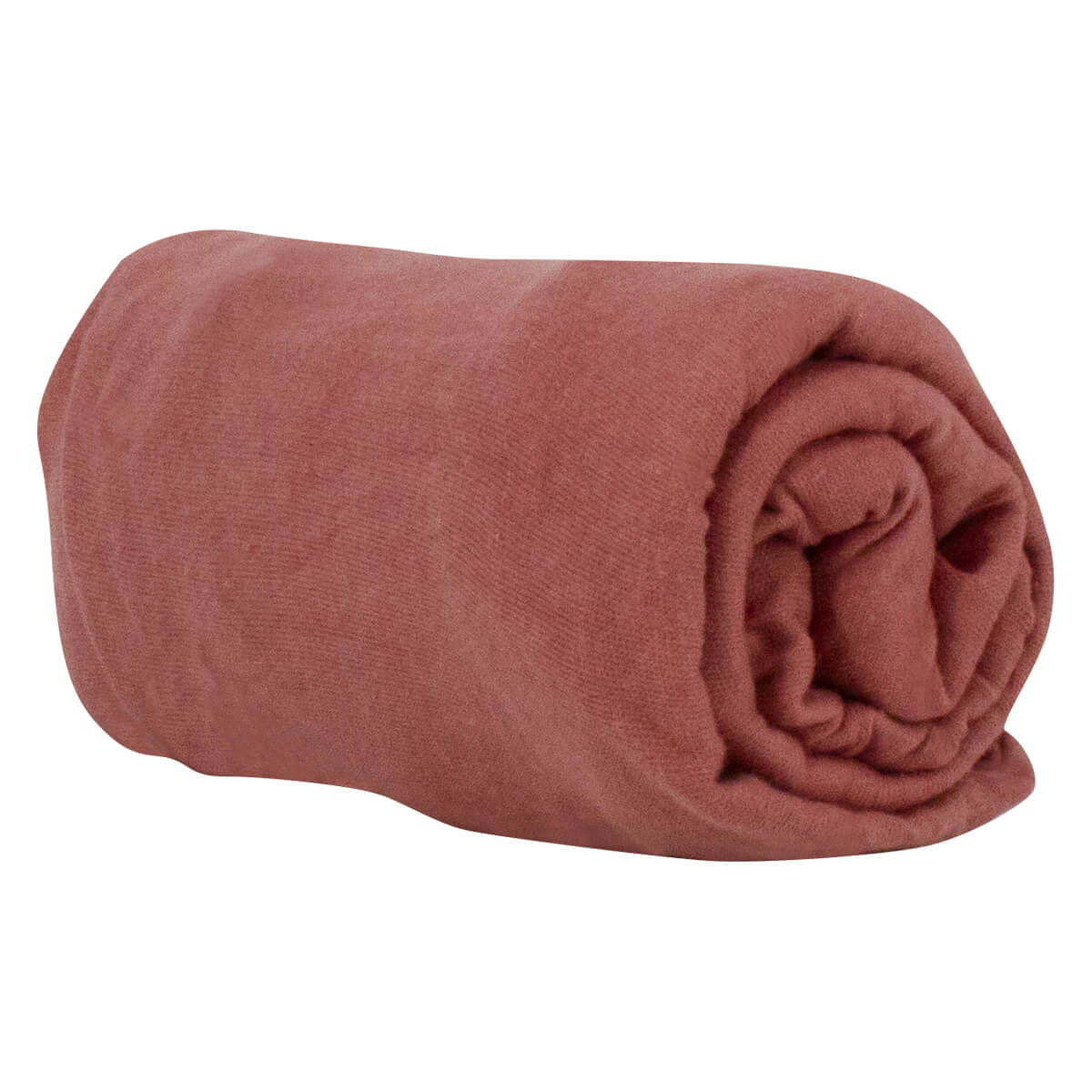 Lot de 2 draps-housse unis 70x140 cm - Terracotta/Blanc - BB Malin
