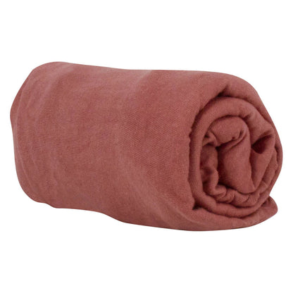 Lot de 2 draps-housse unis 70x140 cm - Terracotta/Blanc - BB Malin