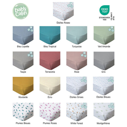Lot de 2 draps-housses 70x140 cm - White Forest - BB Malin